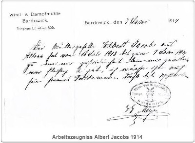 Arbeitszeugnis Herbert Jacobs